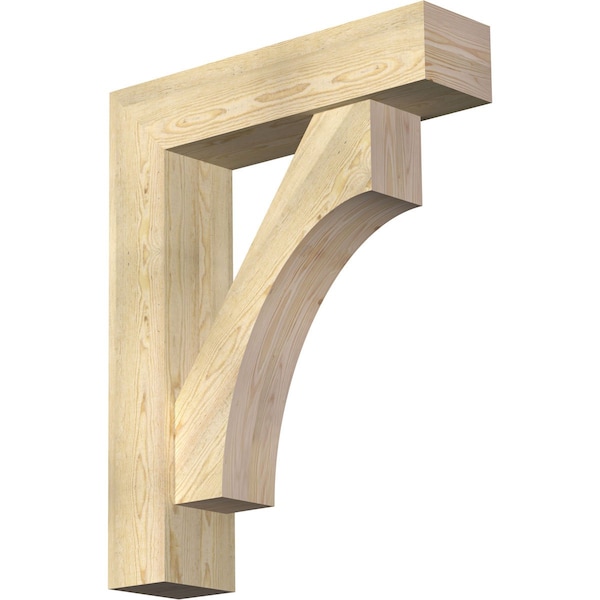 Ekena Millwork Westlake Block Rough Sawn Bracket w/ Offset Brace, Douglas Fir, 8"W x 32"D x 40"H BKT0806X32X40WTL05RDF - main